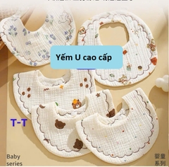Yếm ăn dặm xô Muslin U