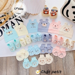 Set mũ, bao tay, bao chân đẹp mẫu 1