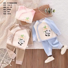 Bộ dài nhung sơ sinh Panda