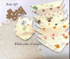 Set 5 khăn yếm tam giác xô Muslin