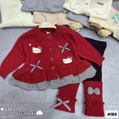 Bộ len nhí bé gái cao cấp