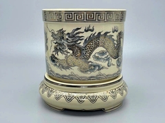 Bát Hương F24 Hoạ Tiết Rồng Vẽ Vàng 24K