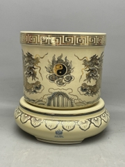 Bát Hương Họa Tiết Rồng F20 vẽ vàng 24K