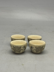 Bộ Trà Thờ Vẽ Vàng 24K