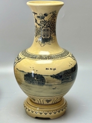 Bình Phú Quý Nhị Cảnh H30 In Logo men truyền thống