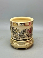 Bát Hương Fi24 Hoạ Tiết Rồng Đắp Nổi Vẽ Vàng 24k