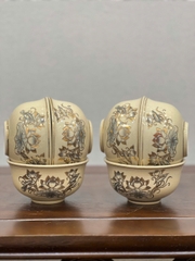 Bát Cúng Hoạ Tiết Hoa Sen vẽ vàng 24k