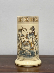 Ống Hương Hoạ Tiết Hoa Sen H22 vẽ vàng 24k