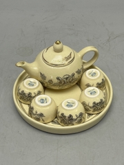 Bộ Trà Thờ Vẽ Vàng 24K