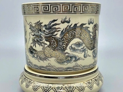 Bát Hương F24 Hoạ Tiết Rồng Vẽ Vàng 24K