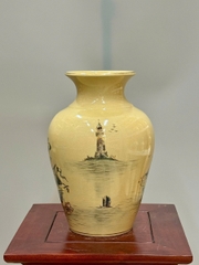 Bình Thiên Hương Cao 28cm Thuận Buồm Xuôi Gió Vẽ Vàng