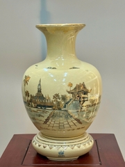 Bình Bảo Châu Cao 28cm Vẽ Vàng - Kỷ Niệm 45 Thành Lập Công Ty