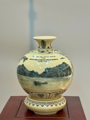 Bình Hút Lộc Cao 29cm Cảnh Hồ Ba Bể - Bắc Kan