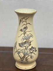 Bình Cắm Hoa Hoạ Tiết Hoa Sen H27 Vẽ Vàng 24K