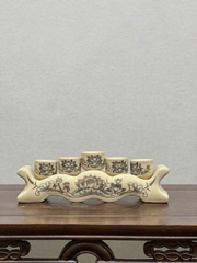 Kỷ 5 Chén Hoạ Tiết Sen Vẽ Vàng 24K