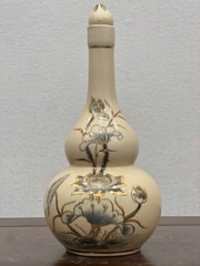 Nậm Rượu Hoạ Tiết Hoa Sen H18 Vẽ Vàng 24K