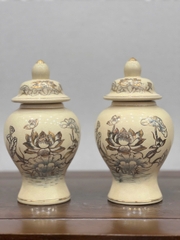 Choé Hoạ Tiết Hoa Sen H22 Vẽ Vàng 24K