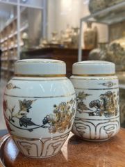 Hộp đựng trà H13 hoạ tiết hoa dây vẽ vàng 24k