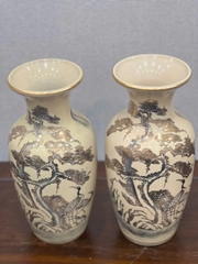 Bình Cắm Hoa Hoạ Tiết Tùng Hạc H33 vẽ vàng 24k