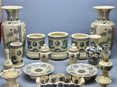Bộ thờ men truyền thống hoạ tiết rồng -kỷ 3 chén