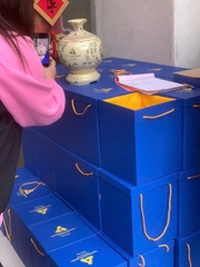 Bình Vạn Phúc hoạ tiết Phù Dung in logo Doanh nghiệp