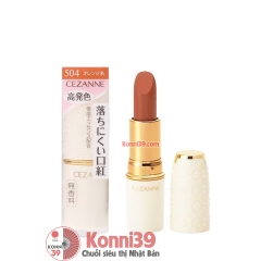 Son môi Cezanne Lasting Lip lì, nhiều dưỡng thỏi 3.9g (504 - Cam)