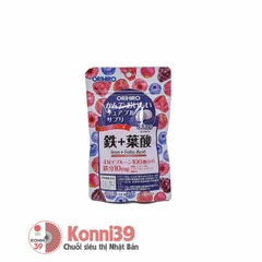 Viên nhai Orihiro bổ sung sắt và acid folic 120 viên (bổ máu, duy trì sức khỏe)