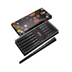 Đũa kháng khuẩn Shikisai Nhật Bản set 5 đôi (màu đen)