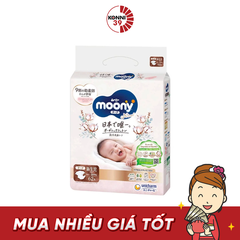 Bỉm cao cấp Moony Natural Organic dán NB62 cho bé sơ sinh đến 5kg