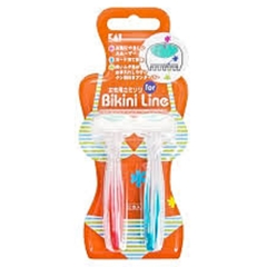 Set 2 dao cạo vùng Bikini Kai - màu xanh đỏ