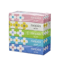 Giấy ăn mềm dai Nepia hình hoa 150 tờ x 5 hộp