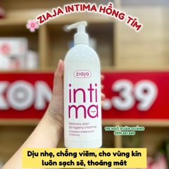 Dung dịch vệ sinh phụ nữ bổ sung Axit Lactic Intima Ziaja Balan 500ml - Màu hồng
