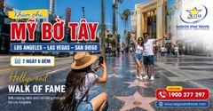 Tour Mỹ Bờ Tây 7N6Đ: Los Angeles – Las Vegas – San Diego Từ TpHCM