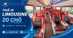 Thuê Xe Limousine 20 Chỗ Tại TpHCM Có Tài Xế | Saigon Star Travel