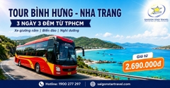 Tour Bình Hưng Nha Trang 3 Ngày 3 Đêm Từ TpHCM | Đi Xe Đêm, Biển Đảo, Nghỉ Dưỡng