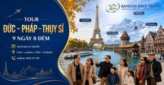 Tour Đức Pháp Thụy Sĩ 9N8Đ: Paris – Titlis – Zurich – Frankfurt