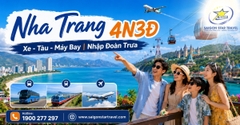 Tour Nha Trang 4 Ngày 3 Đêm Nhập Đoàn Trưa, Đi Xe - Tàu - Máy Bay