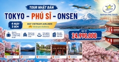 Tour Nhật Bản Tokyo - Phú Sĩ - Onsen 4N3Đ Từ TpHCM | Bay Vietnam Airlines