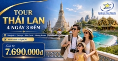 Tour Thái Lan 4 Ngày 3 Đêm | Bangkok - Pattaya - Đảo Coral - Muang Boran