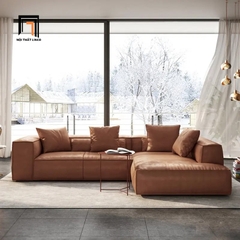 E3 Ghế sofa góc L bọc da cao cấp GT260 Squaring 2m4 x 1m6 chung cư