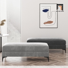 M3 Ghế đôn sofa vải nhung xám SB29 Hamitor thiết kế thanh lịch, đẹp mắt