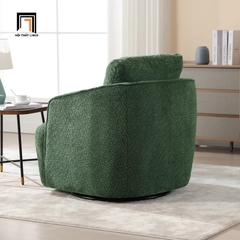 G1 Ghế sofa đơn vải lông cừu xanh lá DT90 Dalbert phòng ngủ nhỏ