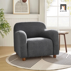 H2 Ghế sofa đơn 1 nệm ngồi nhỏ gọn DT108 Berken vải lông cừu
