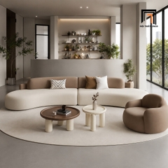 A4 Bộ ghế sofa KT25 Lunter vải nhung phối màu nổi bật