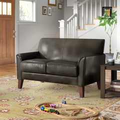 J2 Ghế sofa đơn văn phòng tiếp khách DT63 Abarca da xám đậm