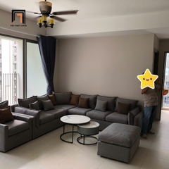B2 Bộ Sofa U UT3 Hanna 3m2 Màu Xám Đẹp Cho Phòng Khách
