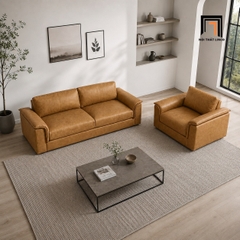 D3 Bộ sofa da KT175 Wythe cao cấp sang trọng cho phòng khách