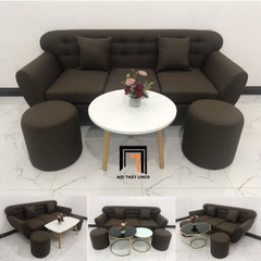 B2 Set ghế sofa băng giá rẻ BL12 BTC dài 1m9 xám lông chuột