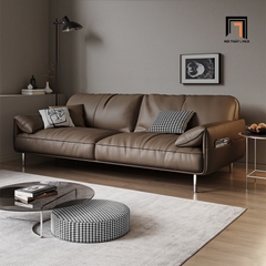 H1 Bộ ghế sofa bọc da giả sang trọng KT133 Alos màu nâu cafe