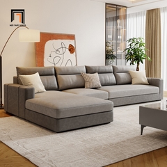 E4 Bộ ghế sofa góc L da công nghiệp GT201 Qingge 3m x 1m6 giá rẻ